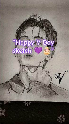 “Happy Birthday Kim Taehyung 💜This drawing is for our Winter Bear 🐻✨ARMY, do you love it?” #taehyung