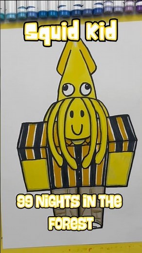 Drawing Squid Kid from 99 Nights in the Forest #drawing #art #howtodraw