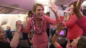 Amy Robach Surprises Breast Cancer Survivors Aboard 'Pink Plane'