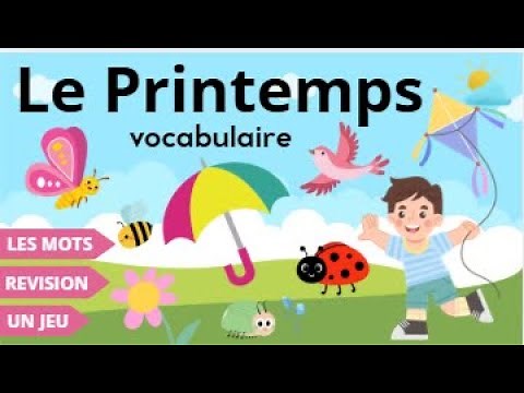 🌸 Learn Spring Vocabulary in French | Apprends le vocabulaire du printemps en français 🌦️🇫🇷