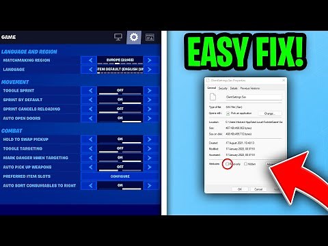 How To Fix Fortnite Game Settings Not Saving (Fortnite Chapter 3)