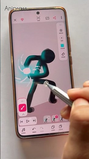 Goku Power In Stick Man Animation Tutorial. #shorts #animation