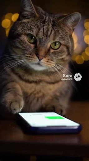 When a cat texts too fast… and regrets it 2 seconds later