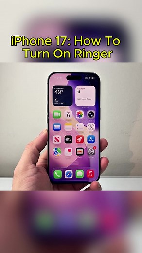 iPhone 17: How To Turn On Ringer#iPhone17 #iPhoneTips #iOSGuide #TechTips #appletips