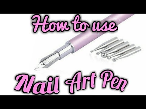 How to use a nail art calligraphy pen.