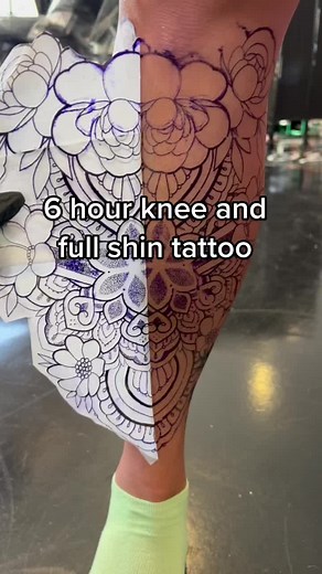 Scottish Leg Tattoo Progress Update | Mandala Design