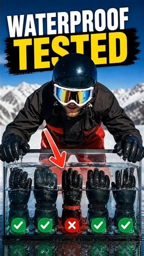 I Tested 5 "Waterproof" Ski Gloves. One Failed Fast. #shorts