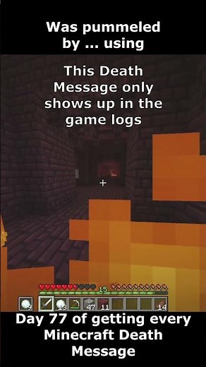 Day 77 of getting every Minecraft Death Message (Was pummeled by ... using)