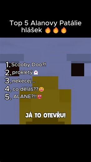 5 nejlepších hlášek! Na zbytek se podívejte na mém YouTube! ⬇️ #memes #top5 #minecraft #alanharper