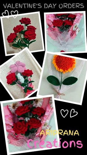 Valentine's day vibes l Handmade with love l forever flowers l crochet l Ariprana Creations l orders