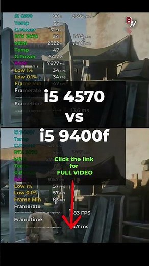 i5 4570 vs i5 9400f Tested in 14 Games (2024) | 1080p