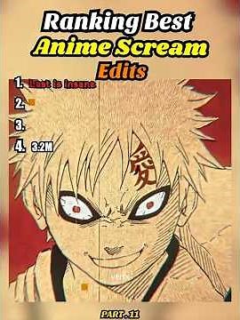 Ranking Best Anime Scream edits Wait for the ending P : 2 #anime #scream #shorts