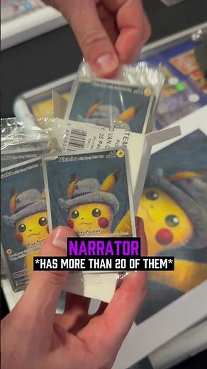 How did he get 25+ Van Gogh Pikachu cards? 😅 #pokemon #funny #pokemontcg