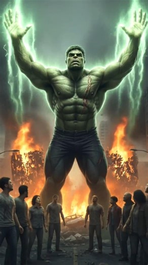 Hulk saved the city from burning with his power 😱 | #shorts #hulk #hulkshorts