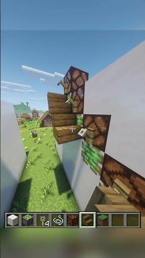 How to build automatic stairs in Minecraft #Minecraft#MinecraftTutorial#MinecraftBuild#Redstone