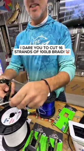 I dare you to cut 16 strands of 100lb braid. Say less 😳🔥 Elite Pliers took one clean cut and proved the point instantly. Power and precision. #fishing #angler #fishingislife #fishinggear #fishingtools #fishingaddict #fishingline #fishingproducts #fishinglure #linecutterz #fisherman #linecutterz | Line Cutterz, LLC.
