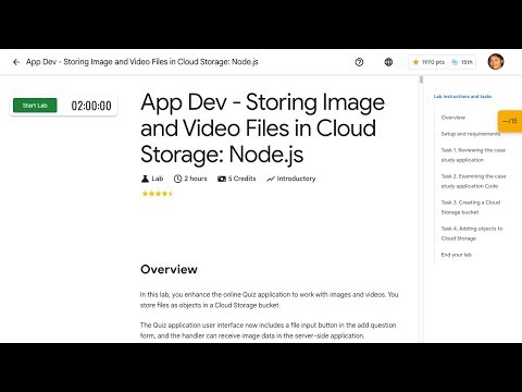App Dev - Storing Image and Video Files in Cloud Storage: Node js