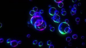 Rainbow Bubble Transparent Water Background Air Bubble Black Background