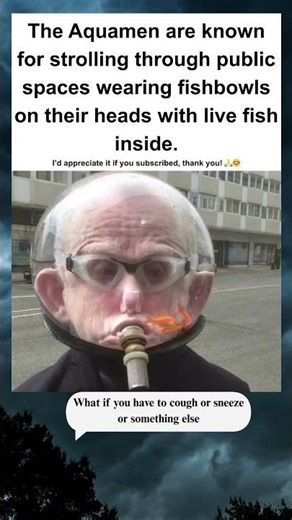 Dutch Aquamen Wear Fishbowls on Their Heads in Surreal Street Performances 🐟🎭