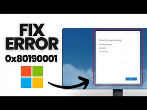 How to Fix Error 0x80190001 When Logging in Microsoft (UPDATED)