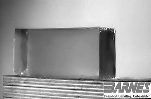 Hollow point bullet vs. Gelatine.