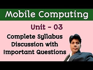 Mobile Computing II Unit-03 II CSE - 5th Semester