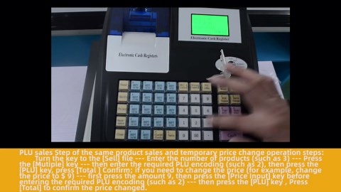 Cash Register Cash Management System Electronic Cash Register with Cash Drawer,Keys & Passwords to open,7 Payment Methods