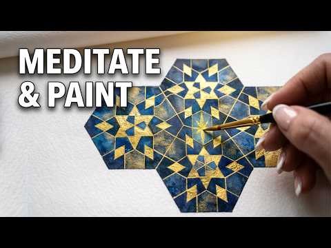Sacred Geometry Meditation: Geometric Mosaic Watercolor Painting (432Hz)