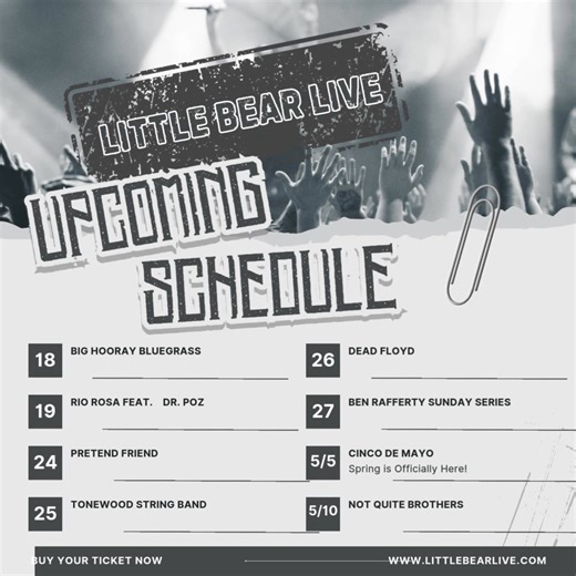 1K views | An unforgettable lineup of live music you won’t want to miss. LITTLEBEARLIVE.COM for Calendar and TIX | The Little Bear Saloon | Facebook