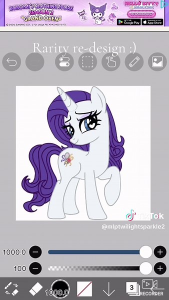Redesigning Rarity in My Little Pony