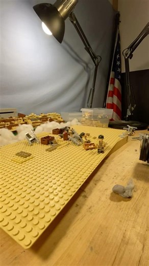 Lego Stop Motion Timelapse #lego #timelapse #ww2 #animation #shorts #behindthescenes #stopmotion