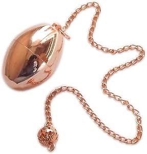 Oval Shape Openable Copper Metal Dowsing Pendulum. Oval Ball Pendulum for Divination.