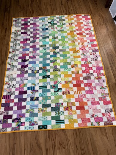 Handmade Tula Pink Zip It Quilt: Rainbow Patchwork Bedding - Etsy