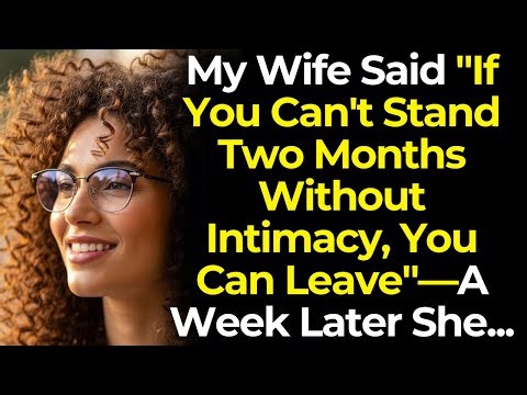 My Wife Said "If You Can't Stand Two Months Without Intimacy, You Can Leave"—A Week Later She...