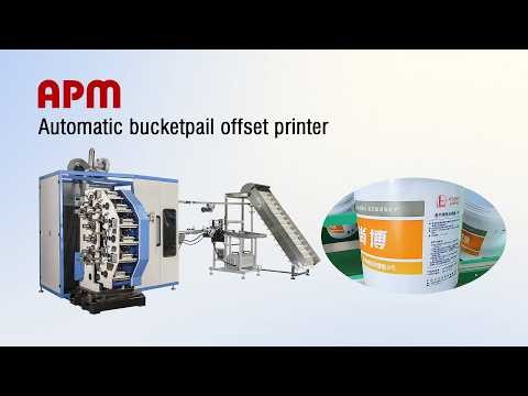 Automatic Bucket Offset Printing Machine High Speed Multi Color Pail Printing Line