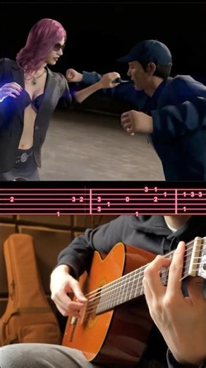 Delivering a knuckle sandwich to a creep #guitar #funnyshorts #yakuza