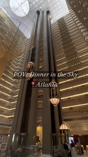 Emily ✨ ATL’s Hottest Experiences on Instagram: "Make sure you check out Atlanta’s rotating restaurant with 360° views of the city!! Polaris located at the top of the Hyatt Regency in downtown Atlanta. This one’s a gem for sure 🤩 • #datenight #birthday #dinner #atlanta #thingstodoinatlanta #atlantablogger #atleats #atlantafood #upscale #finedining #views"