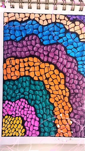 Pebbles Doodle Art | Relaxing Stone Pattern Drawing #shortvideo #shorts