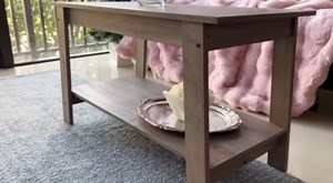 Coffee Table, 31.49’’ Small 2-Tier Modern Farmhouse Coffee Table, Rustic Rectangular Living Room Table, Wood Center Table for Apartment, Home Office, Bedroom, Gray