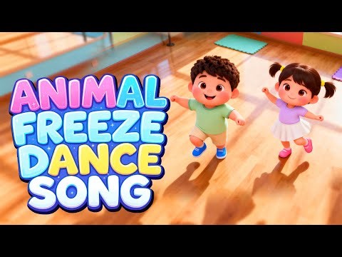 Animal Freeze Dance Song | Kids Action Song & Brain Break | Nursery Rhymes & Cartoon