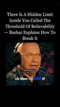 There's a hidden limit inside you called the threshold of believability — Bashar explains.🧠✨ #Bashar