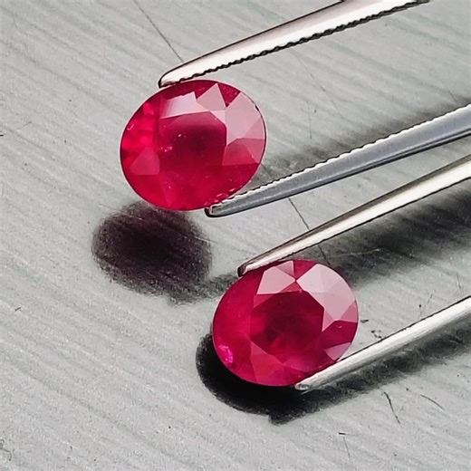 Myanmar Ruby, 6.70 Cts, Pigeon Blood Ruby, Ruby Pair, Natural Ruby, Burmese Ruby, Burma Ruby, Deep Purplish Red Ruby, Ruby Pair, Ruby - Etsy