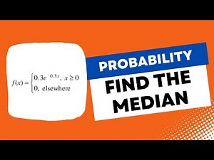 How To Find The Median of a Probability Density Function | Maths Methods