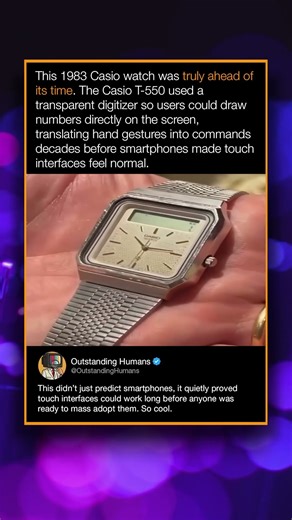 This 1983 Casio watch was truly ahead of its time. The Casio T-550 used a transparent