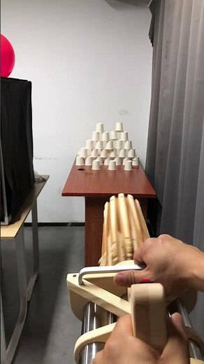 Rubber band gun 144 shooting Gatling gun #gun #guns #gatling #fire