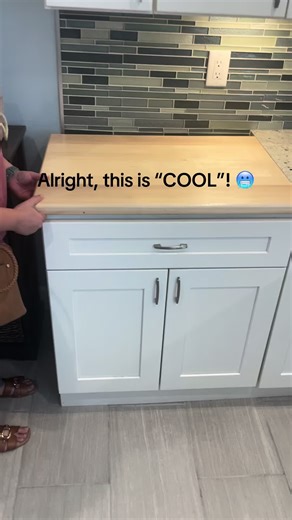 Alright. Sign me up for the hidden deep freezer/chopping block! #house #houseoftiktok #kitchen ##cook