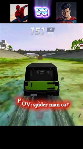 Spider man car VS Superman car 🚗#marvel #shorts #challenge #superman