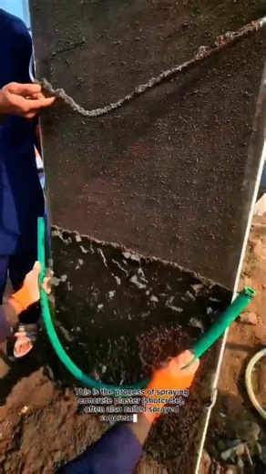 High-Pressure Shotcrete Application | Fast Vertical Concrete Spraying Technique