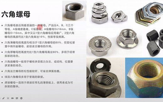 紧固件之螺母的种类、特点及应用