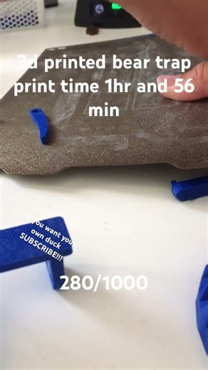 3d printed mini bear trap #3dprinting #music #fyp